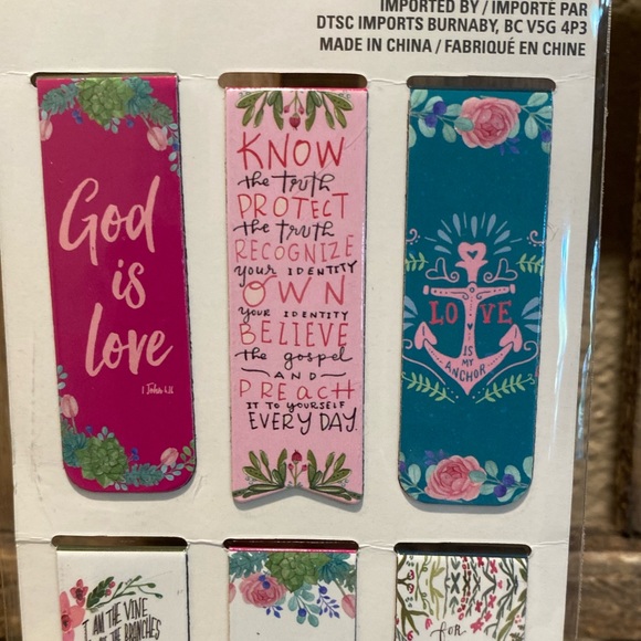 Religious Magnetic Bookmarks S/6, Hope Bookmark, Rejoice Always Grace Upon Grace - Picture 9 of 10